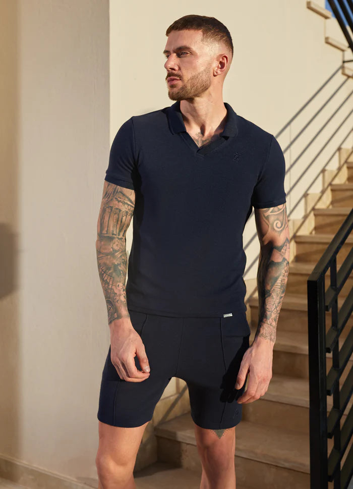 Shapetive Signature Texture Polo - Navy