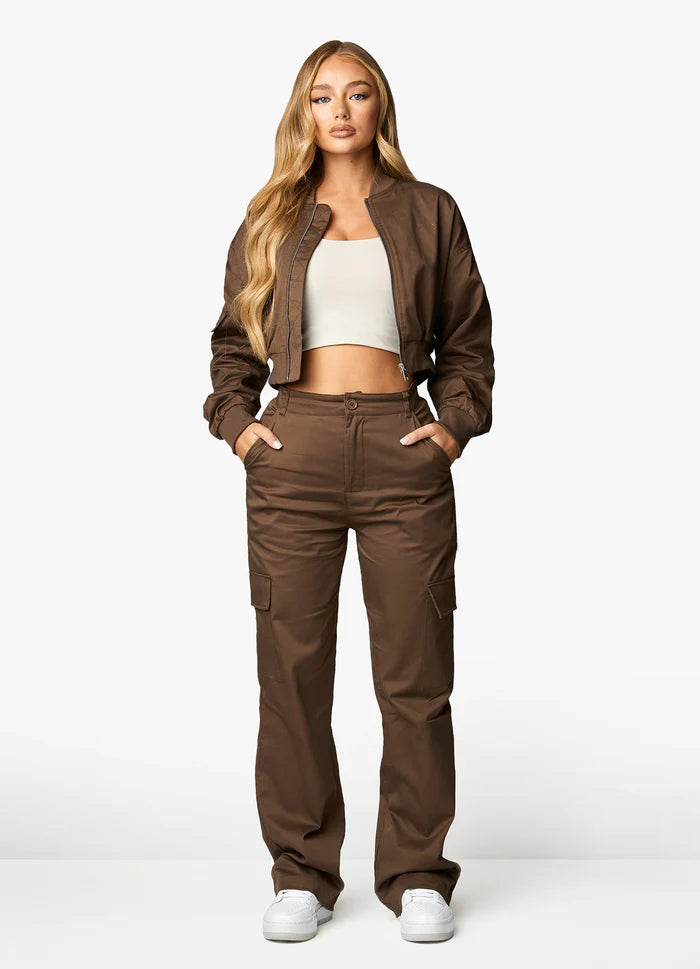 Shapetive Woven Cargo Pant - Chocolate - Shapetive