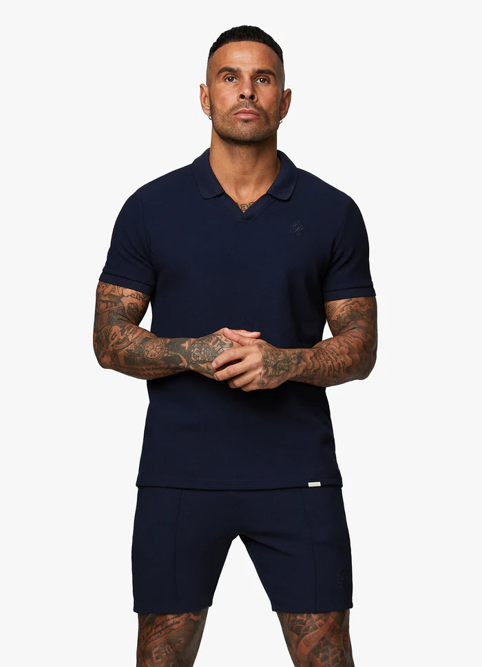 Shapetive Signature Texture Polo - Navy