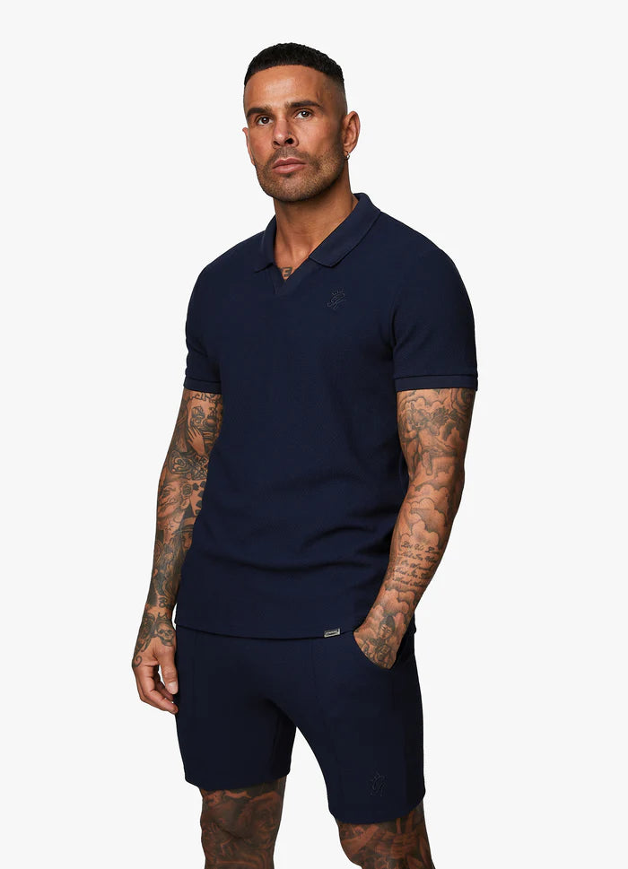 Shapetive Signature Texture Polo - Navy